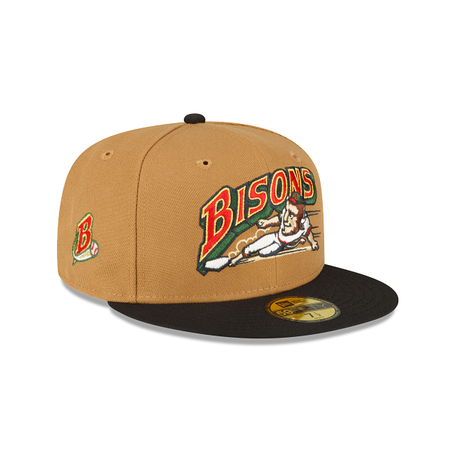 Buffalo Bisons Wheat And Dark Green 59Fifty Fitted Hat by MiLB x
