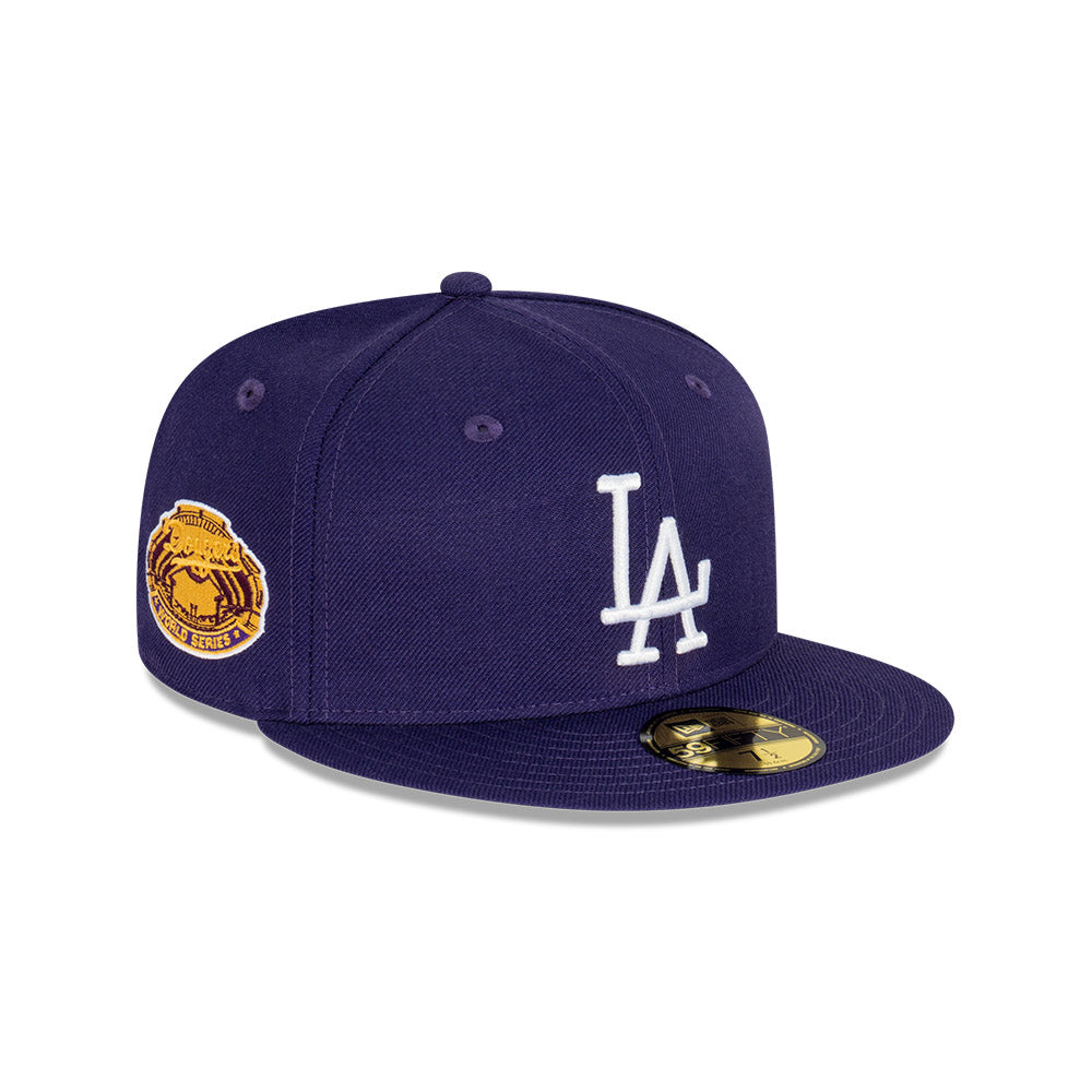 Gorra de Los Angeles Dodgers MLB Royal Purple 59FIFTY Cerrada 