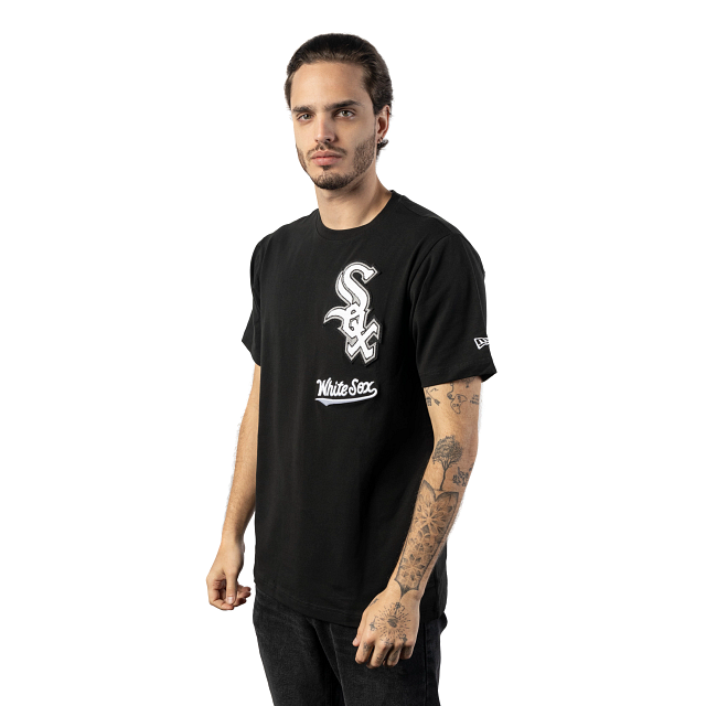 New era Camiseta Manga Corta Chicago White Sox Logo Negro