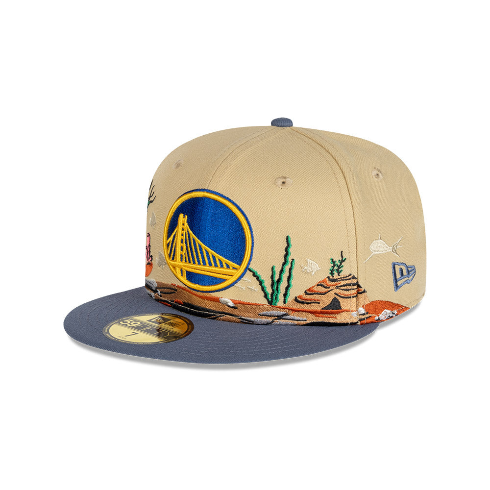 Gorra de Golden State Warriors NBA Team Landscape 59FIFTY Cerrada 7 1 4